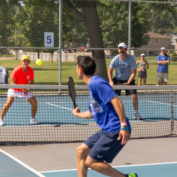 Playing pickleball